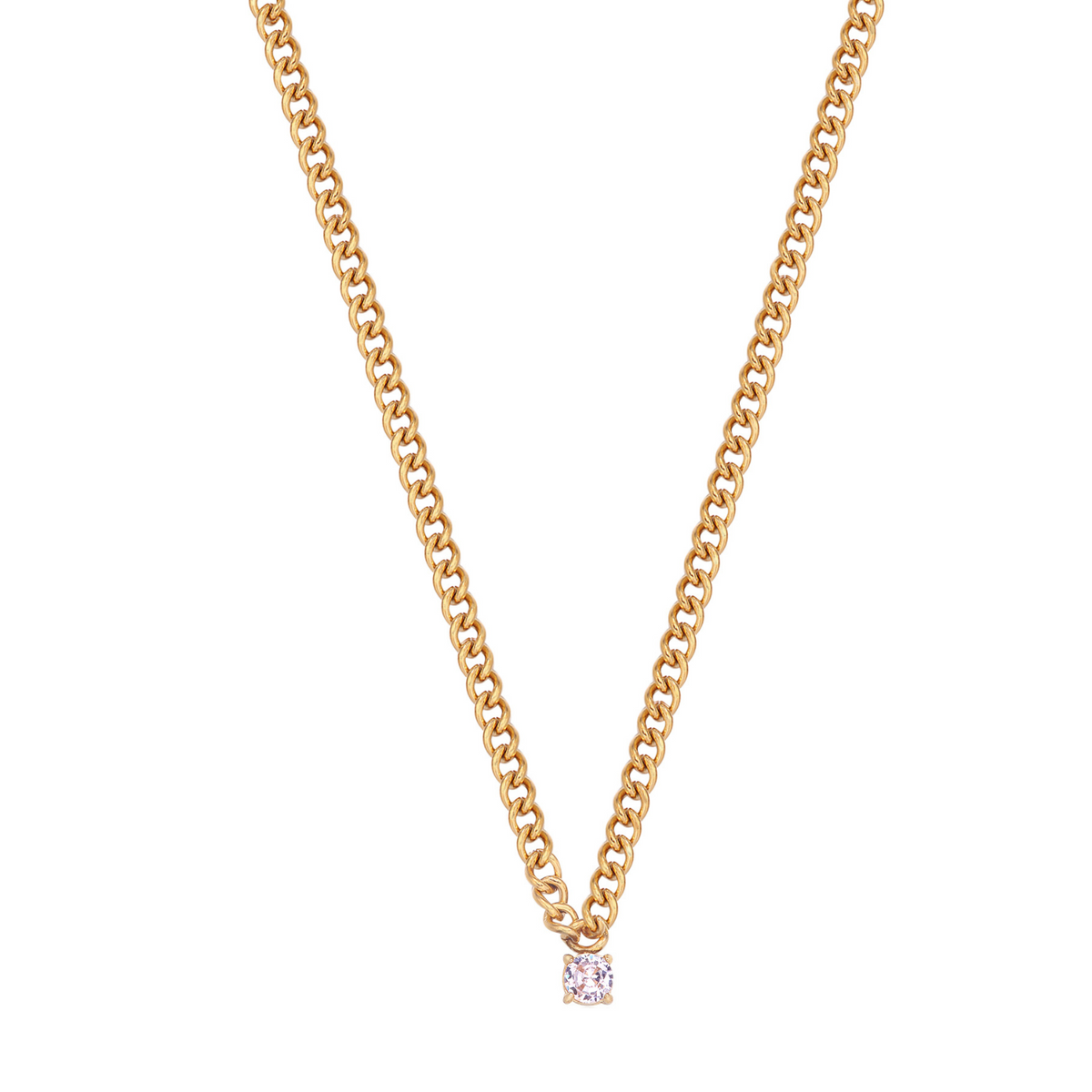 SOLITAIRE CHARM NECKLACE.